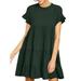ZANZEA Women Short Sundress Tiered Mini Dress Flare Swing Skater Dress
