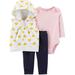 Carter's Baby Girls 3 Piece Little Vest Set