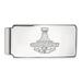 Solid 14k White Gold Official National Hockey League 2016 Stanley Cup Slim Business Credit Card Holder Money Clip - 53mm x 24mm