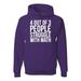 4 Out of 3 People Struggle with Math Joke Humor Unisex Graphic Hoodie Sweatshirt, Purple, Small