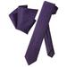 Vesuvio Napoli Skinny NeckTie Dark Purple Paisley Mens 2.5" Tie & Handkerchief