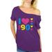 Awkward Styles I Love the 90's Off The Shoulder Tops T Shirt for Women 90s Lover T-Shirt 90s Women's Off the Shoulder Shirts I Love the 90's Tee Shirt for Party 90s Disco Outfit for Women