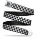 Buckle-Down Seatbelt Belt - Houndstooth Black/White - 1.5" Wide - 24-38 Inches in Length
