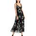 Rachel Rachel Roy Womens Floral Cut-Out Maxi Dress Black 12