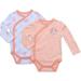 Asher & Olivia Baby Kimono Side Snap Onesies 3 Pc Girl Long Sleeve Bodysuit Set