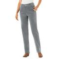 Woman Within Women's Plus Size Tall Corduroy Straight Leg Stretch Pant