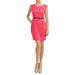 AulinÃ© Collection Women's Color Office Workwear Sleeveless Sheath Dress Hot Pink Large