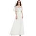 Ever-Pretty Women's Sequin Evening Dress for Party Wedding Guest Gowns with Sleeves 00691 White US20