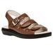 Propet Breeze Womens Sandal-7M-Teak Brown