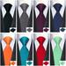 EFINNY Classic Men's Silk Tie Solid Plain Jacquard Woven Wedding Party Necktie Set