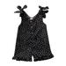 FASHIONWT Toddler Baby Girls Sleeveless Polka Dot Print Bodysuit Romper Jumpsuit