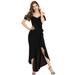 Ever Pretty Women Spaghetti Straps Bodycon Unadjustable Buttock Evening Dress 0374 Black XXXX-Large