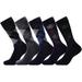 Dress Socks for Men - 10 Pack Mens Argyle Black or Solid Premium Cotton- Mid Calf