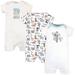 Hudson Baby Infant Boy Cotton Rompers, Zoo Animals, 18-24 Months
