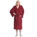 Women's Venus Model Turkish Cotton Hooded Bathrobe with Long Options, Full Length, Burgundy, XS