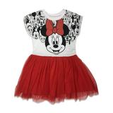 Disney Minnie Mouse Baby Girls Short Sleeve Dress White 12 Months