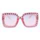 Jocestyle Women Cat Eye Sunglasses Rhinestone Sun Glasses Oversized Shades Eyewear(G)