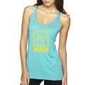 True Way 1261 - Women's Tank-Top Iron Man Fe 26 Periodic Table Science Chemistry XS Tahiti Blue