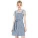 Allegra K Women's Classic Adjustable Strap A-Line Overall Denim Dress