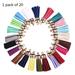 AUTONE 20 Pcs/Pack 4cm Tassels Pendants Multi Colors Faux Suede Leather DIY Crafts Jewelry Earrings Keychain Making Accessories