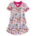 Disney Store Girls Princess Short Sleeve Nightshirt, Multicolor