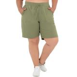 Athletic Works Women's Plus Size 9" French Terry Drawstring Lounge Short