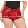 ZIYIXIN Women Casual Close-Fitting Shorts, Solid Color Sexy Sequins Skinny Pants
