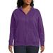 Just My Size Women's Plus Size Fleece Zip Hood Jacket