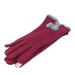 Women's gloves knitted non-down pile double-layer plus velvet warm and comfortable gloves plus velvet warm and comfortable gloves suitable for autumn and winter seasons