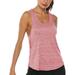 Avamo Womens Solid Running Vest Activewear Seamless Workout Tank Tops Female Yoga Gym Top Blouse Compression Workout Athletic Sleeveless Vest Sweatshirt Quick Dry