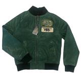 Polo Ralph Lauren Green Kids Leather Jacket, Small (8)