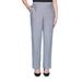 Alfred Dunner Womens Plus-Size Chambray Straight Leg Medium Length Pant