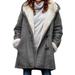 Women's jacket winter soft hooded pocket plush plush women's coat warm plus size fur women's coat