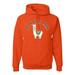 Fa la la la llama Xmas Ilama Christmas Unisex Graphic Hoodie Sweatshirt, Orange, Medium