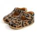 Lovely Baby PU Leather Shoes Toddler Boy Leopard Non-slip Soft Sole First Walking Spring And Autumn New