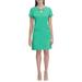 Grommet Scuba Crepe Shift Dress