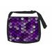 Purple Mermaid Scales (Flat Print Design) - School Messenger Bag and Pencil Case Set