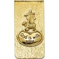 Symbols of Faith - 14k Gold-plated God Is With You Money Clip