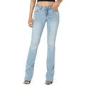 TheMogan Women's Versatile Vintage Washed Stretch Denim Mid Rise Slim Bootcut Jeans