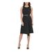 Calvin Klein Womens Ruched Faux Wrap Wear to Work Dress