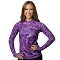 Aqua Design Women Long Sleeve Sun Protection Rash Guard Swim Surf Snorkel Shirt with Thumb Holes: Liquid Purple size XS