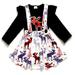 Little Girls' 2 Pieces Skirt Set Ruffle T-shirt Top Reindeer Suspender Skirt Set Black White 4 M (P201875P)