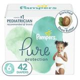 Pampers Pure Protection Natural Diapers, Size 6, 42 ct