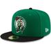 Boston Celtics New Era Official Team Color 2Tone 59FIFTY Fitted Hat - Green/Black