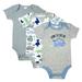 Baby Kiss Baby Onesies For Boys Variety Pack Short Sleeve Bodysuits for Newborn & Infant, 3-Pack