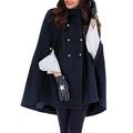 ZANZEA Women Button Up Double Breasted Coat Jacket Tunic Cape Cardigan Outerwear