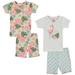 Cutie Pie Dreamers Baby Girl & Toddler Girl 4PC Tight Fit Cotton Sleep Set