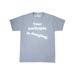 Dangling Participle White Text T-Shirt