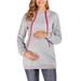 Sexy Dance Women Hoodies Breastfeeding Pregnant Maternity Hooded Zipped Pullover Autumn Nursing Jumper Sweater Side Pockets