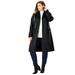 Jessica London Women's Plus Size Notch Collar Coat Winter Wool Coat